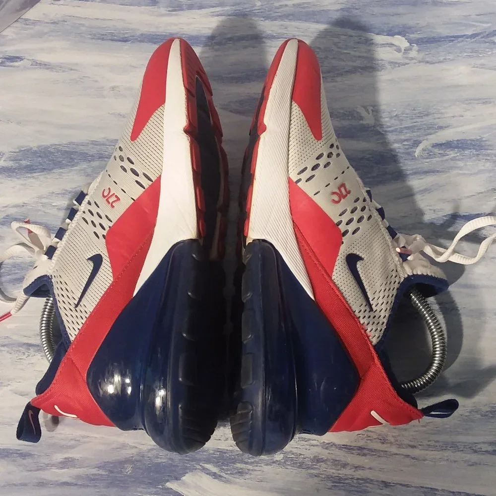 Nike Kids Air Max 270 Sneakers - White, Red, Navy